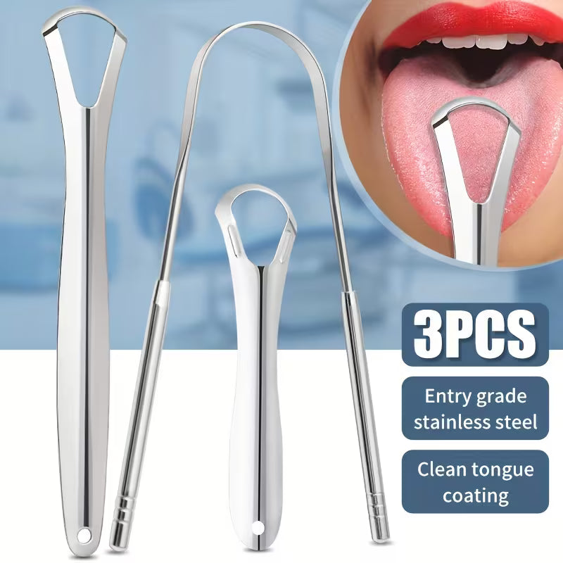 3 pcs dental tongue cleaner